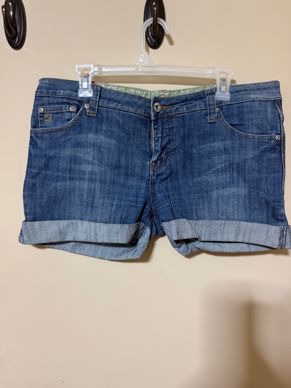 Vanity Blue Rolled Cuff Denim Shorts